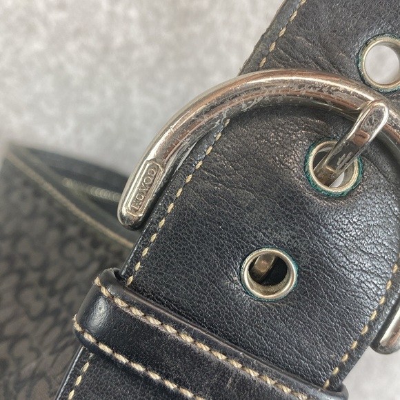 Vtg Coach Demi baguette fair condition monogram canvas Y2K mini bag logo 1460 - Picture 13 of 14